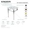 Kingston Brass 25 Console Sink with Brass Legs Single Faucet Hole, WhitePolished Chrome KVBH252271 - alternate 2